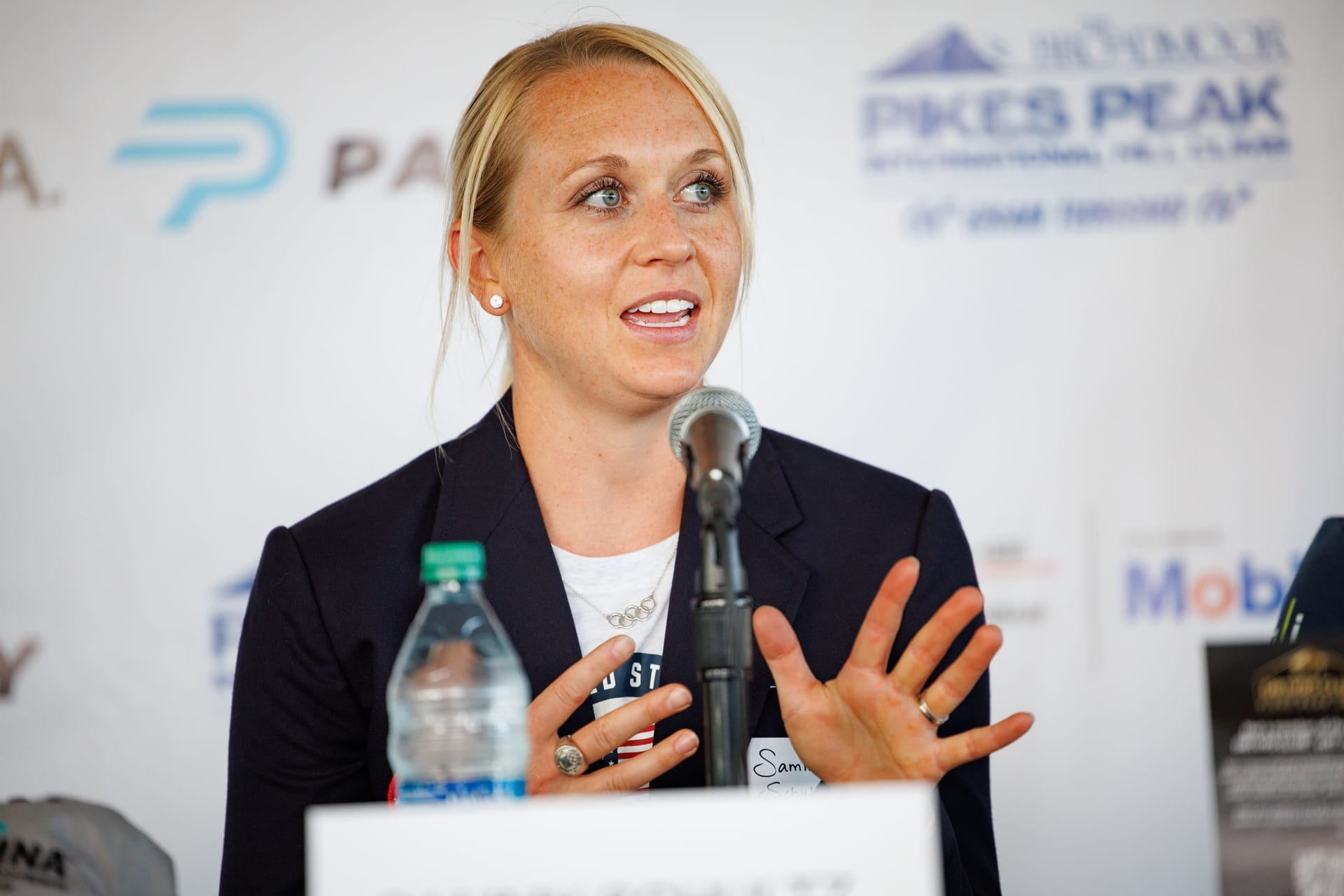 Sammy Schultz speaks on a panel