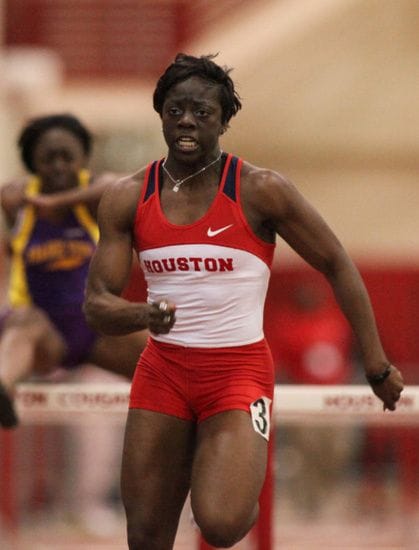 Adigun finishing hurdles for Houston in 2009
